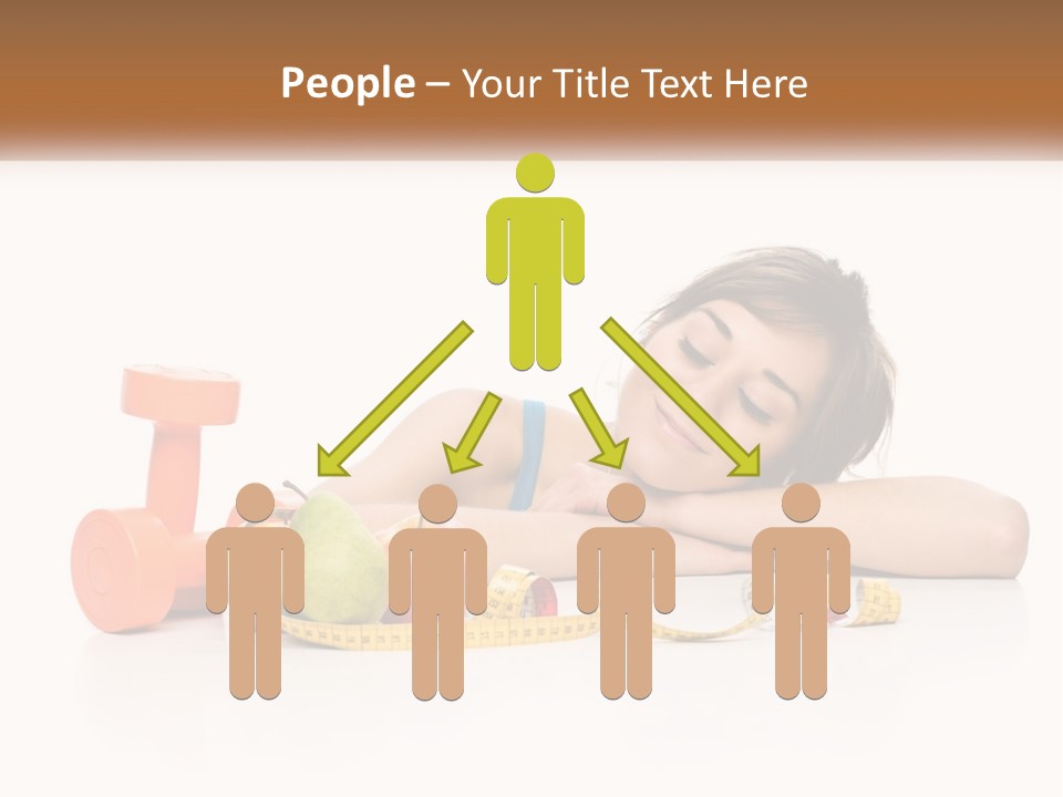 Young Women Copy Space Fruits PowerPoint Template