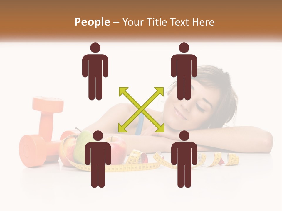 Young Women Copy Space Fruits PowerPoint Template