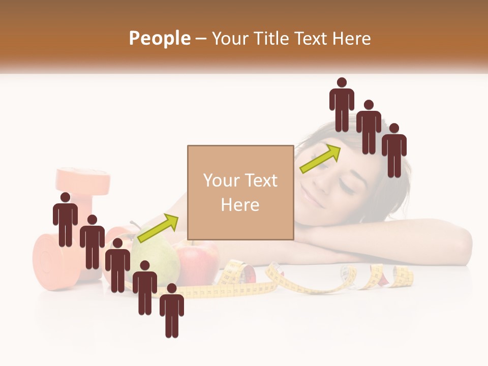 Young Women Copy Space Fruits PowerPoint Template