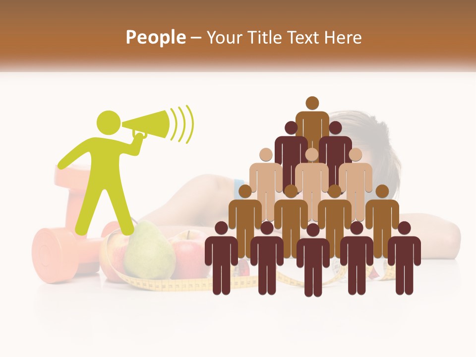 Young Women Copy Space Fruits PowerPoint Template