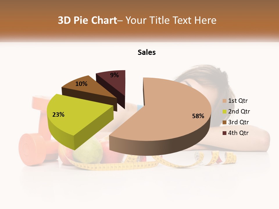 Young Women Copy Space Fruits PowerPoint Template
