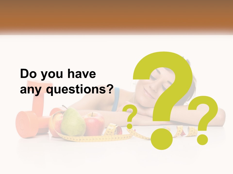 Young Women Copy Space Fruits PowerPoint Template