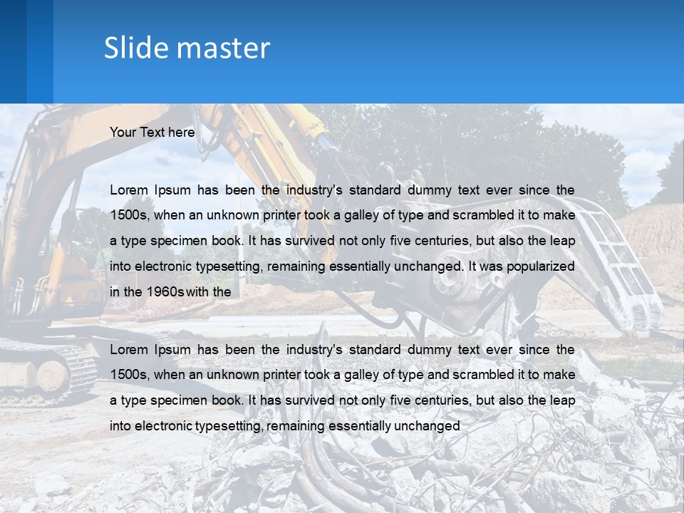 Crushing Hydraulic Damage PowerPoint Template