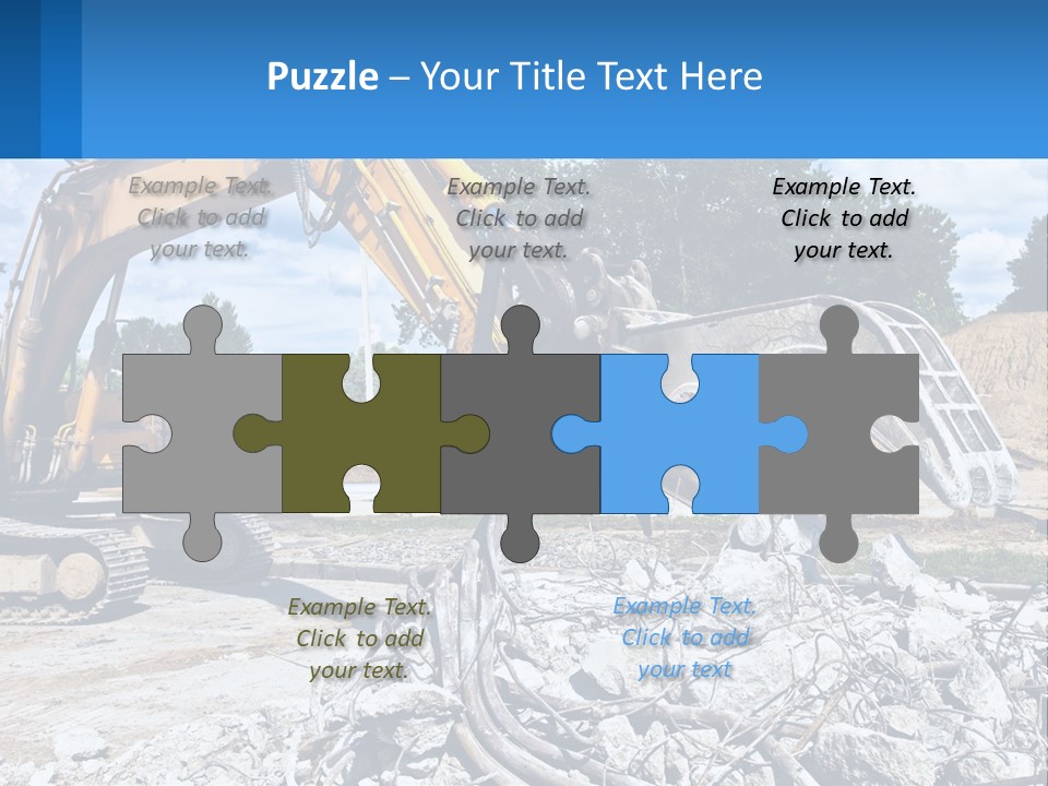 Crushing Hydraulic Damage PowerPoint Template