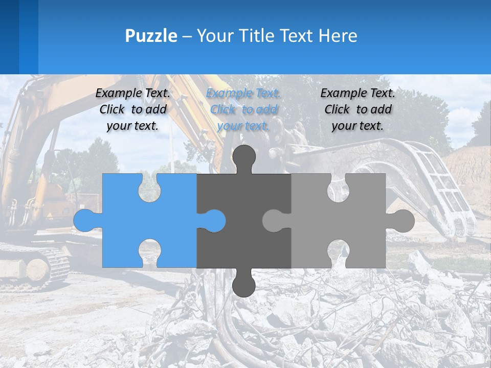 Crushing Hydraulic Damage PowerPoint Template