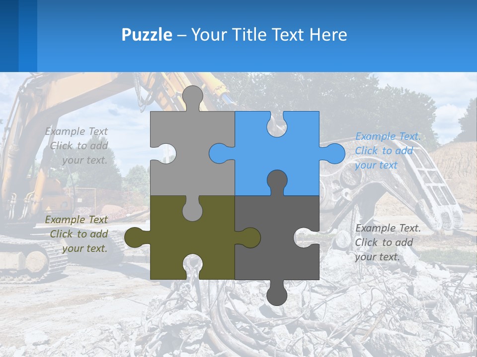 Crushing Hydraulic Damage PowerPoint Template