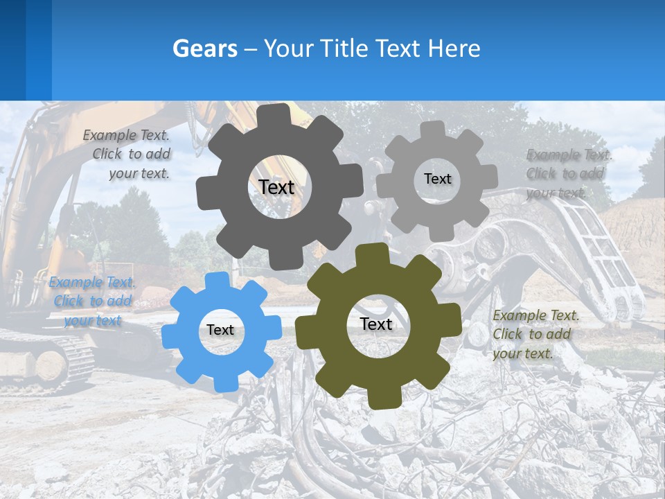 Crushing Hydraulic Damage PowerPoint Template