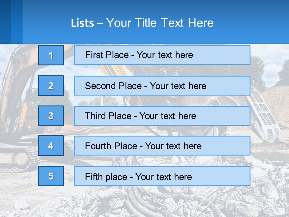 Crushing Hydraulic Damage PowerPoint Template