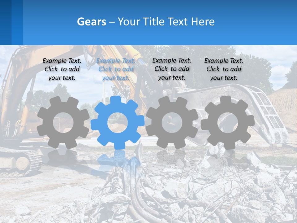 Crushing Hydraulic Damage PowerPoint Template