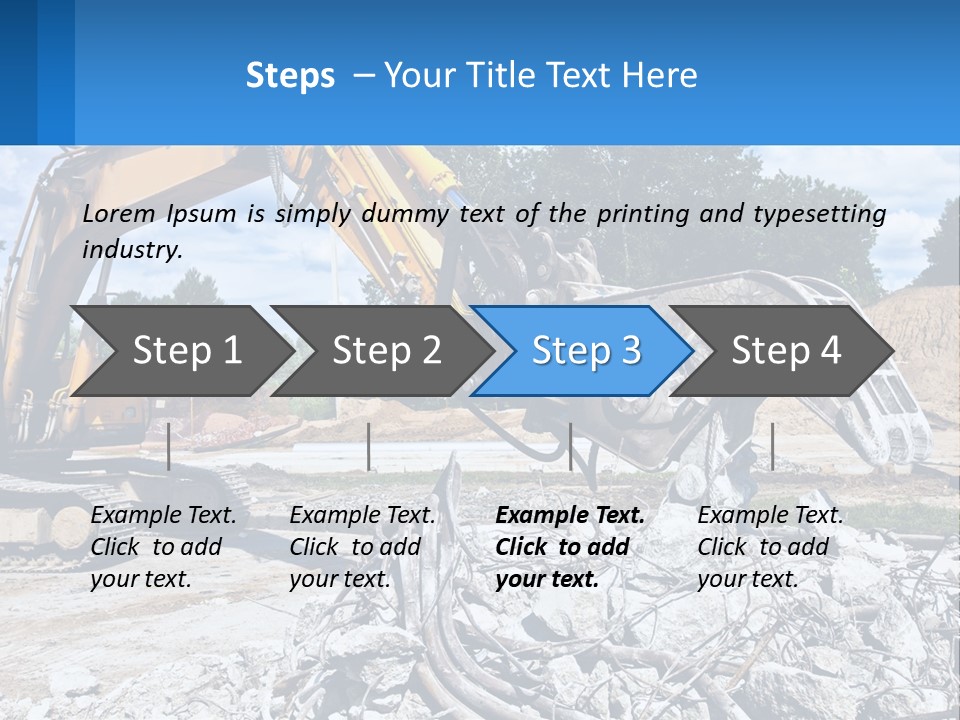Crushing Hydraulic Damage PowerPoint Template