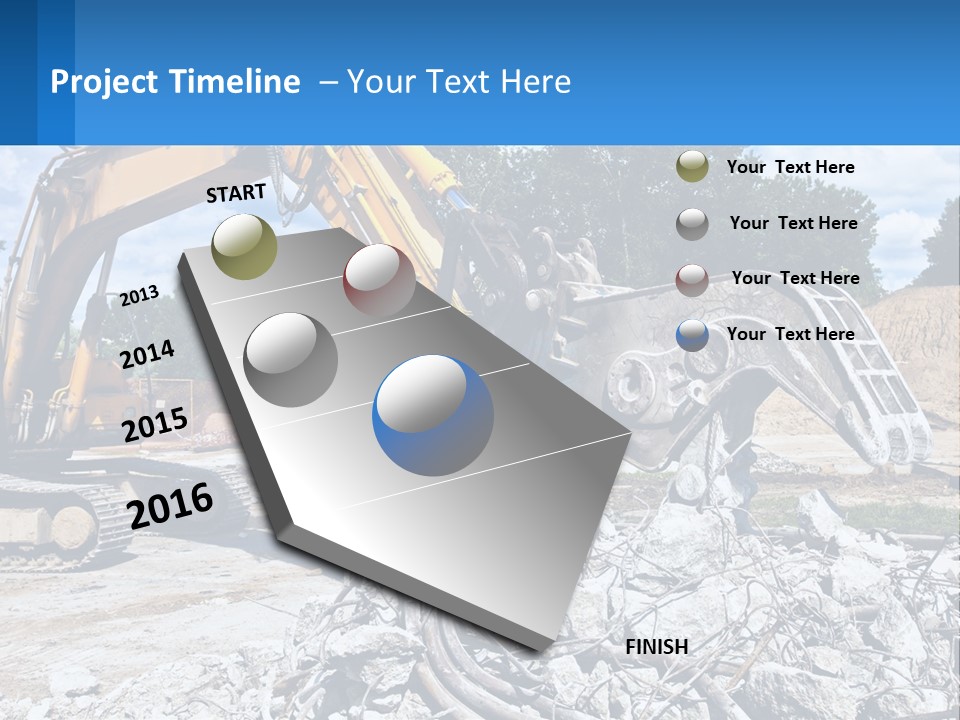 Crushing Hydraulic Damage PowerPoint Template