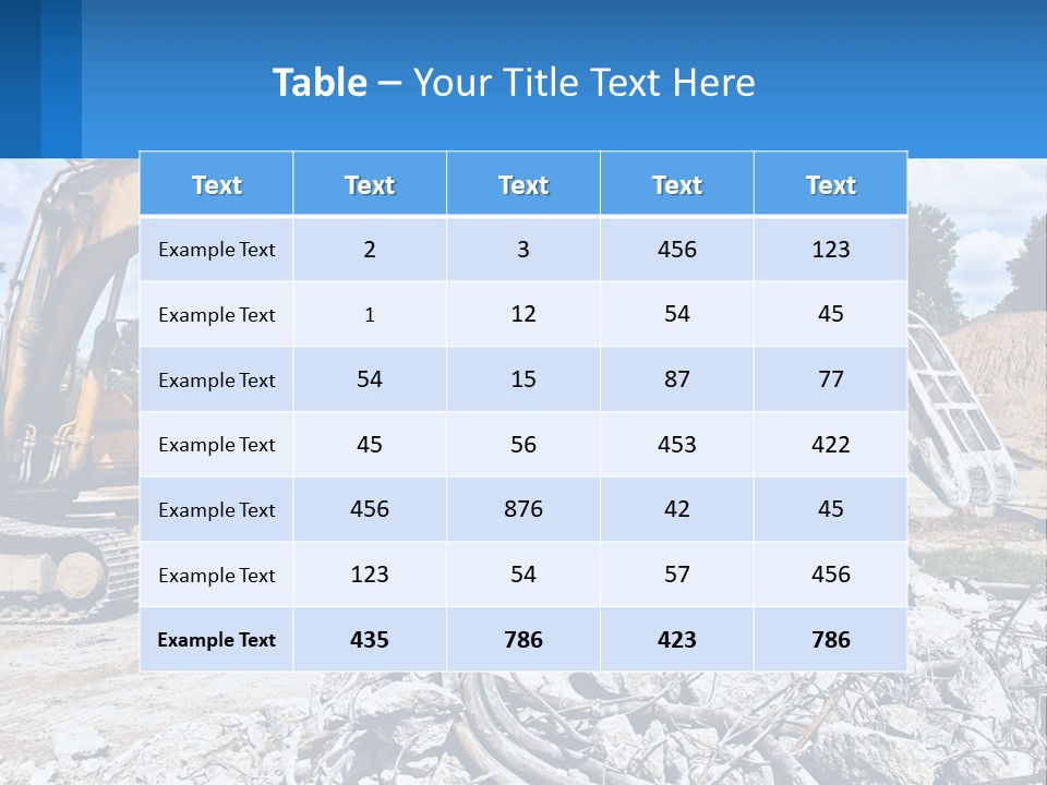 Crushing Hydraulic Damage PowerPoint Template