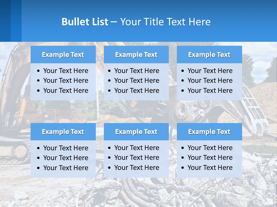 Crushing Hydraulic Damage PowerPoint Template