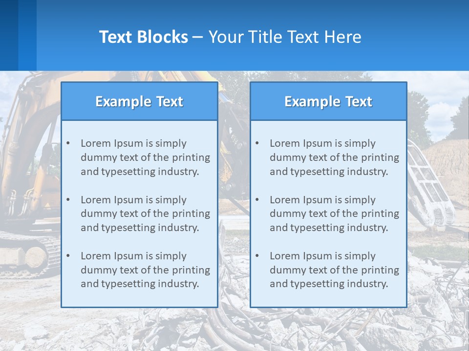 Crushing Hydraulic Damage PowerPoint Template