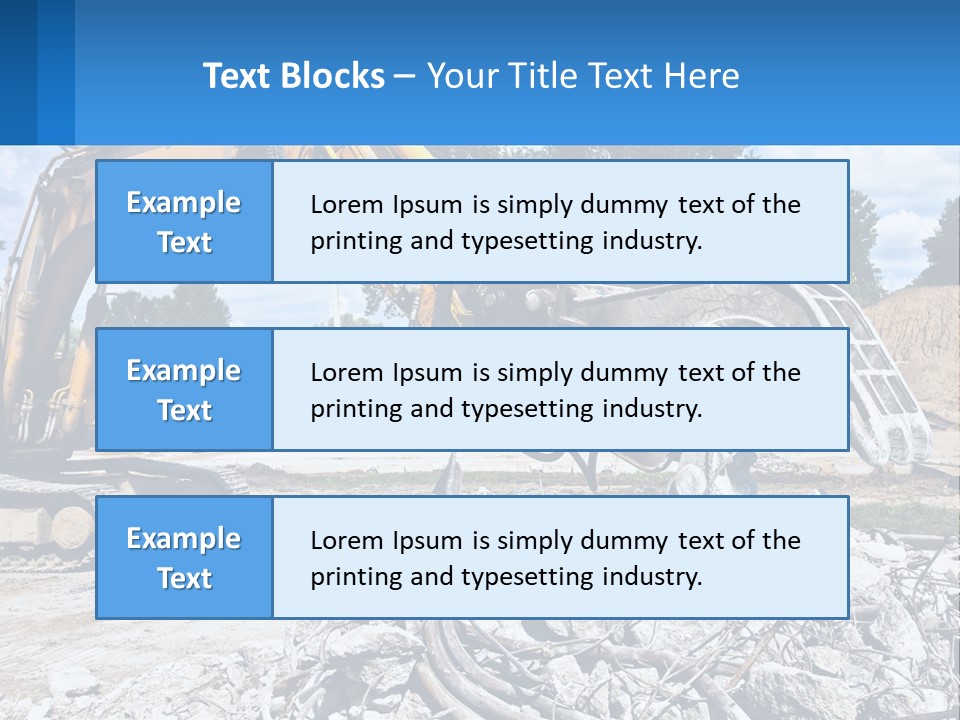 Crushing Hydraulic Damage PowerPoint Template