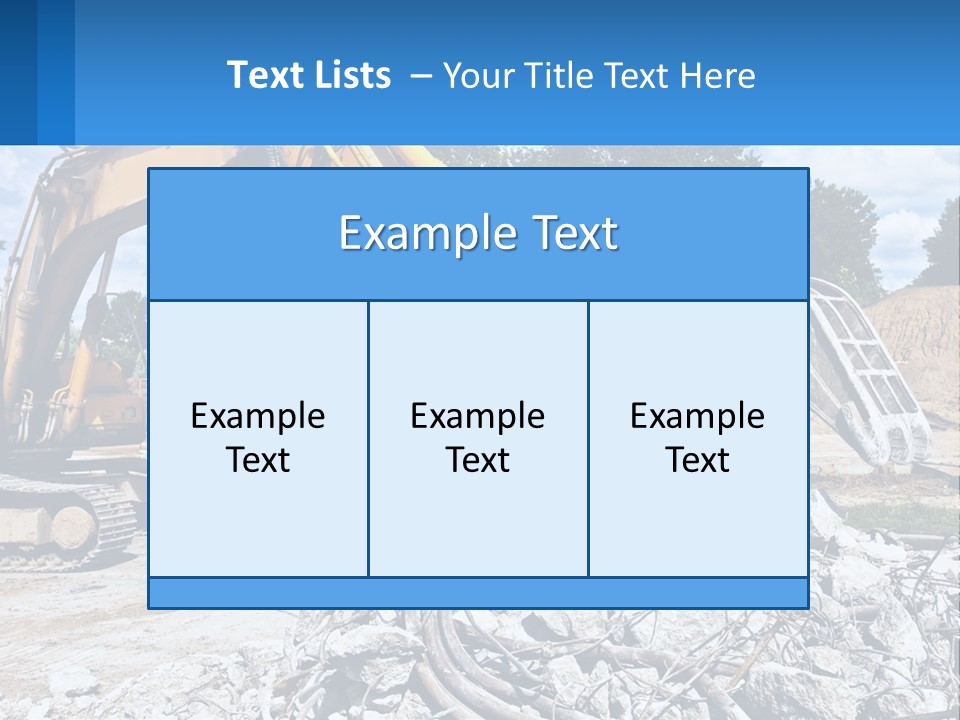 Crushing Hydraulic Damage PowerPoint Template