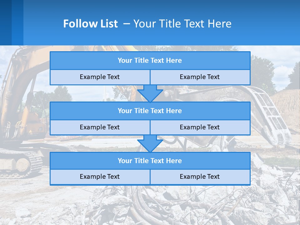 Crushing Hydraulic Damage PowerPoint Template
