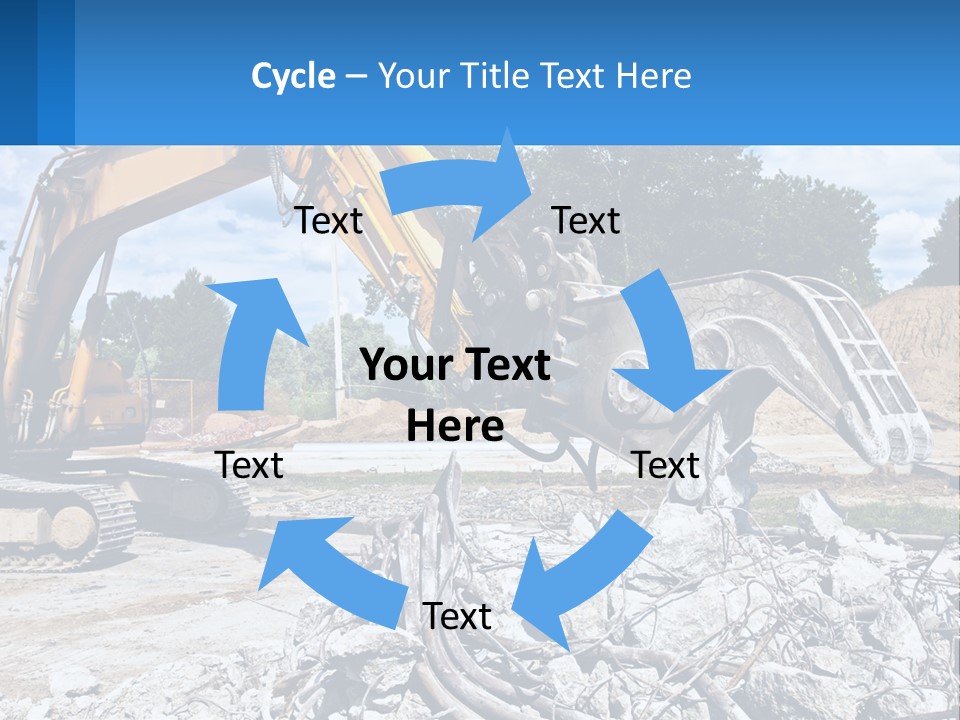 Crushing Hydraulic Damage PowerPoint Template