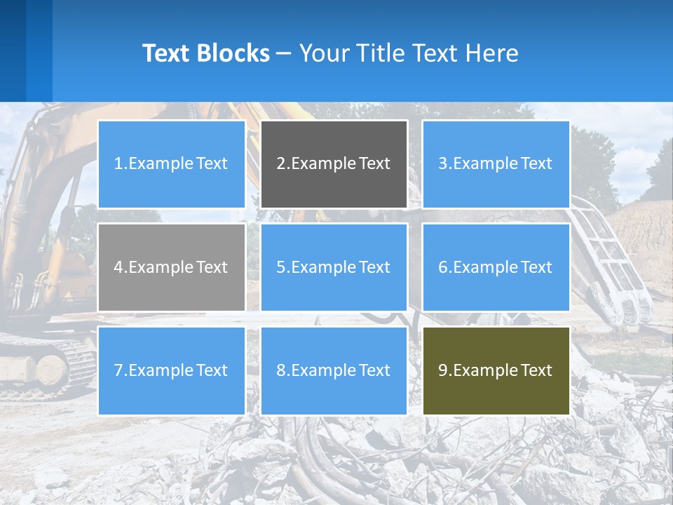 Crushing Hydraulic Damage PowerPoint Template