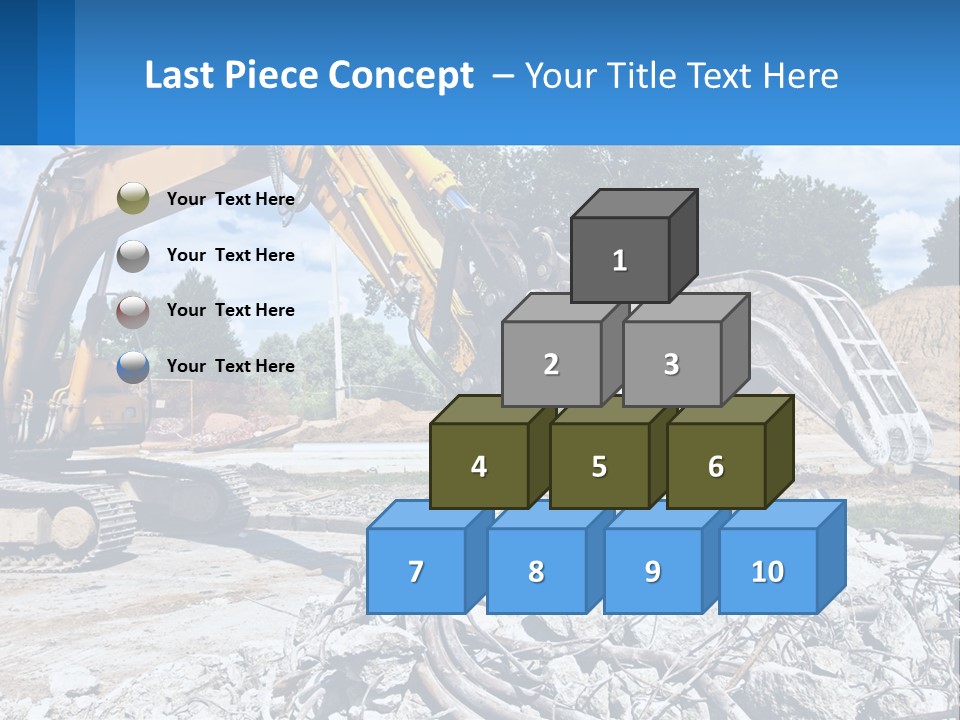 Crushing Hydraulic Damage PowerPoint Template