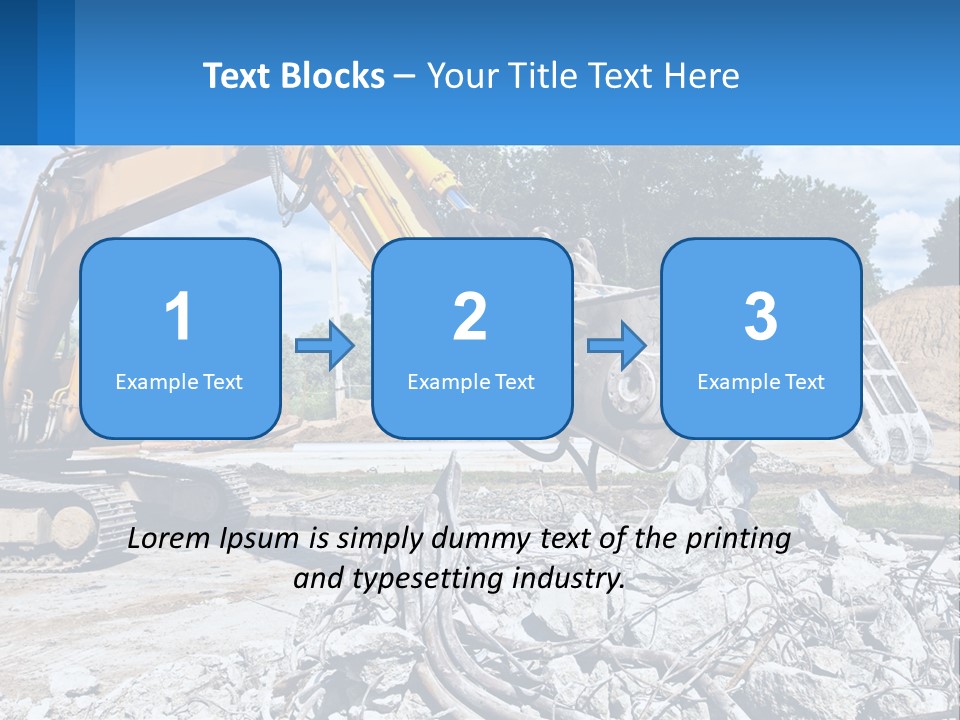 Crushing Hydraulic Damage PowerPoint Template