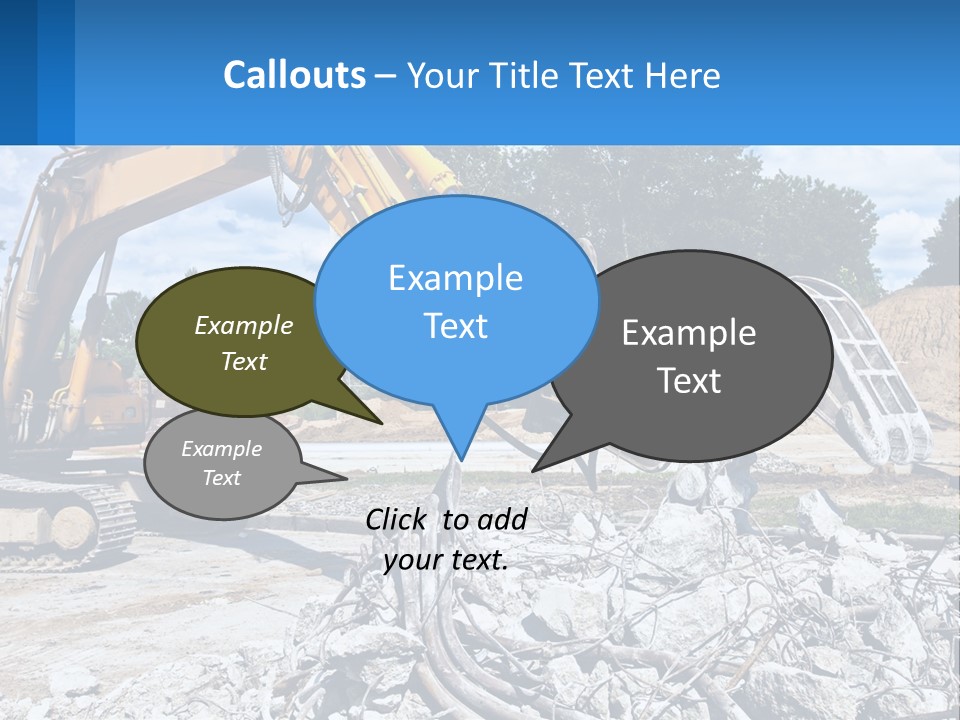 Crushing Hydraulic Damage PowerPoint Template