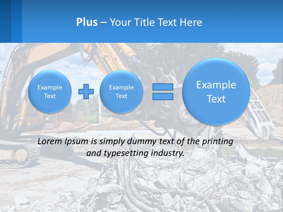 Crushing Hydraulic Damage PowerPoint Template