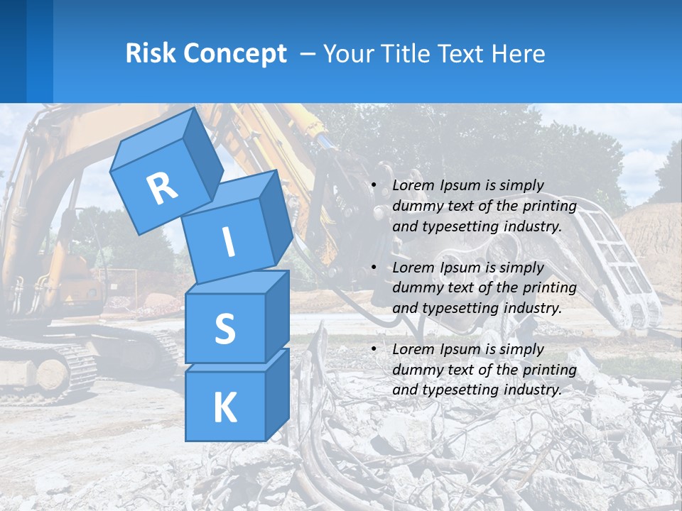 Crushing Hydraulic Damage PowerPoint Template