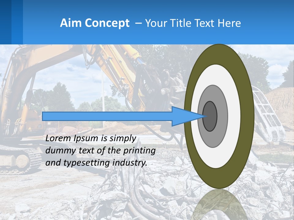 Crushing Hydraulic Damage PowerPoint Template