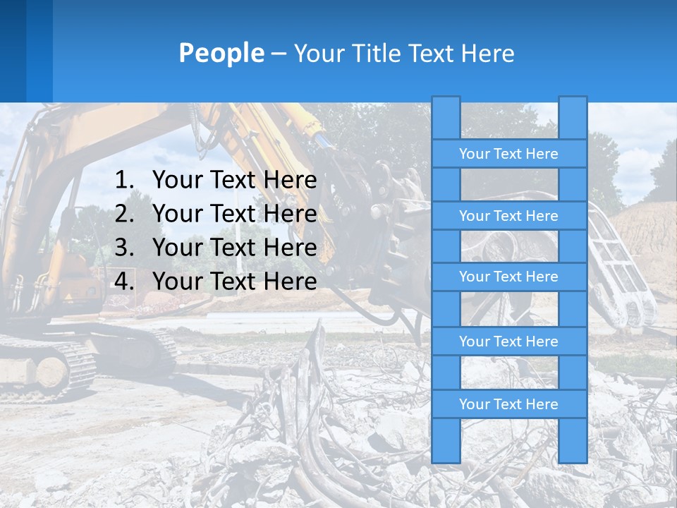 Crushing Hydraulic Damage PowerPoint Template