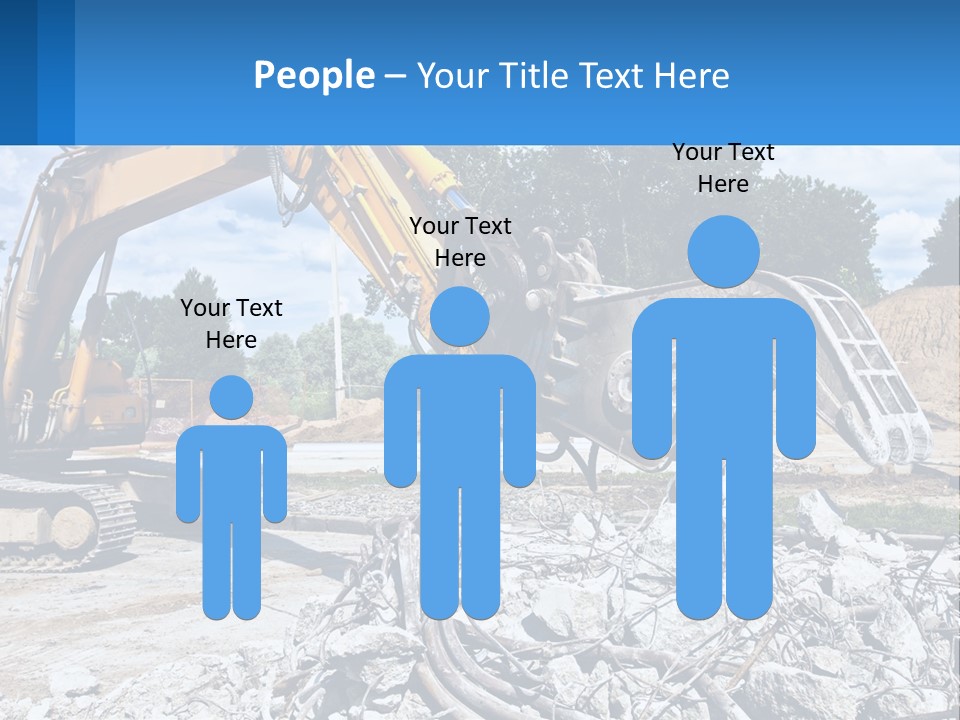 Crushing Hydraulic Damage PowerPoint Template