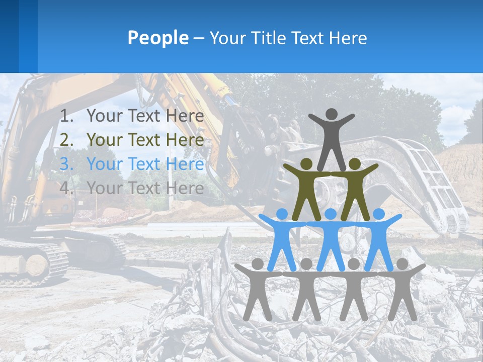 Crushing Hydraulic Damage PowerPoint Template
