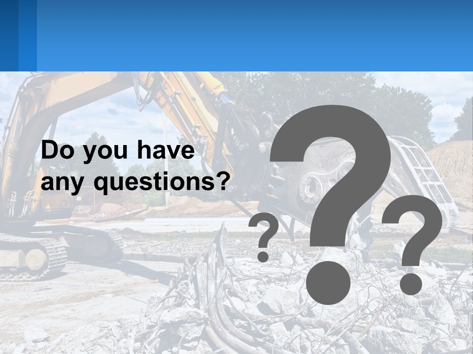 Crushing Hydraulic Damage PowerPoint Template