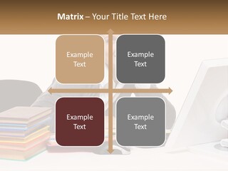 College Woman Assured PowerPoint Template