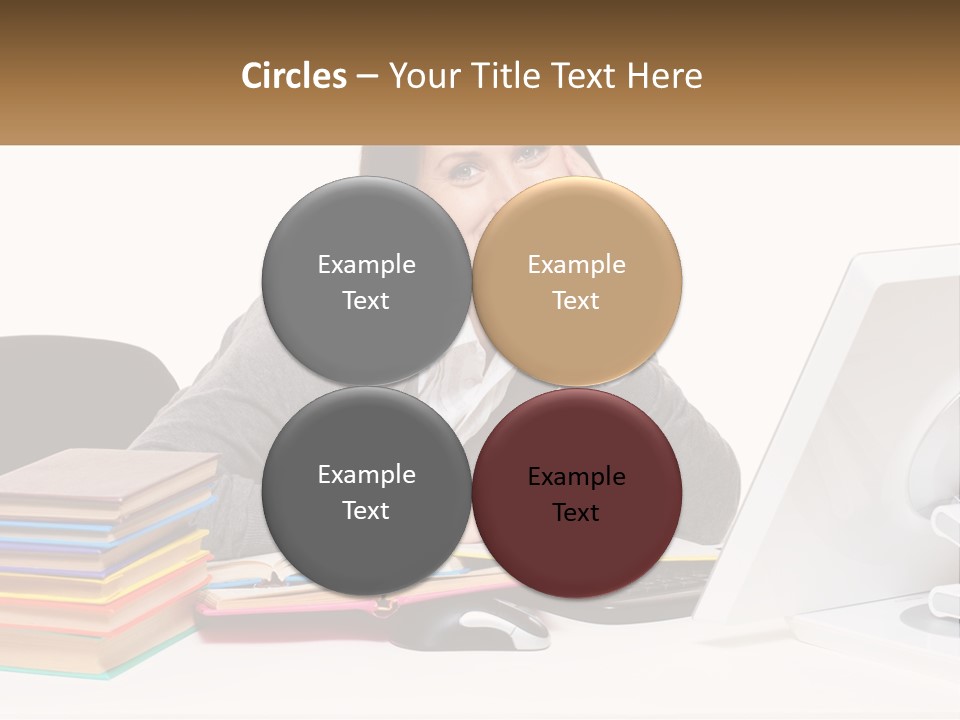 College Woman Assured PowerPoint Template