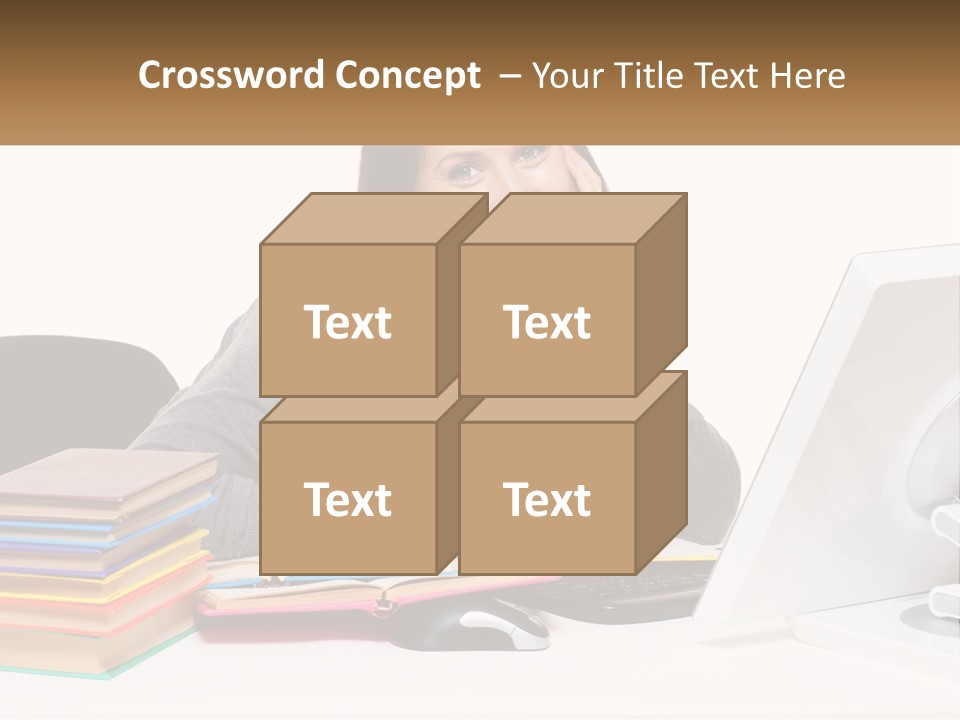 College Woman Assured PowerPoint Template