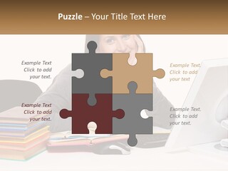 College Woman Assured PowerPoint Template