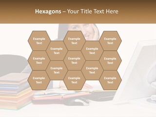 College Woman Assured PowerPoint Template