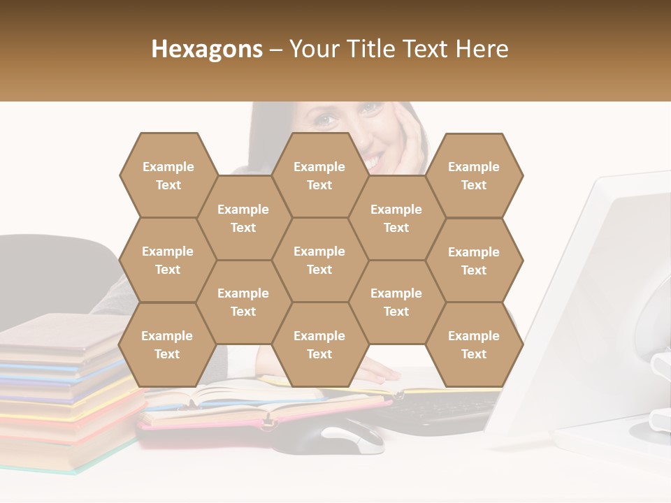 College Woman Assured PowerPoint Template