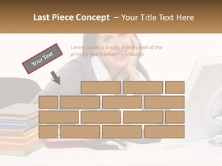 College Woman Assured PowerPoint Template