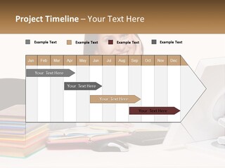College Woman Assured PowerPoint Template