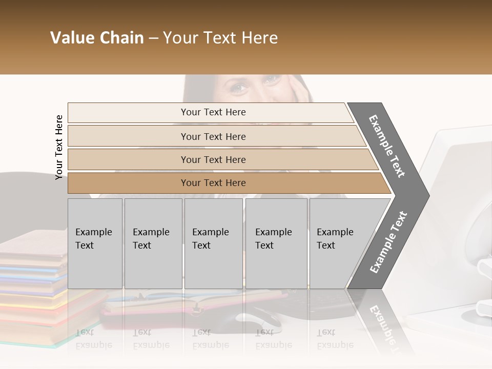 College Woman Assured PowerPoint Template