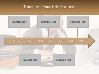 College Woman Assured PowerPoint Template