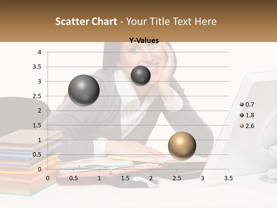 College Woman Assured PowerPoint Template