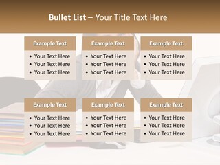 College Woman Assured PowerPoint Template