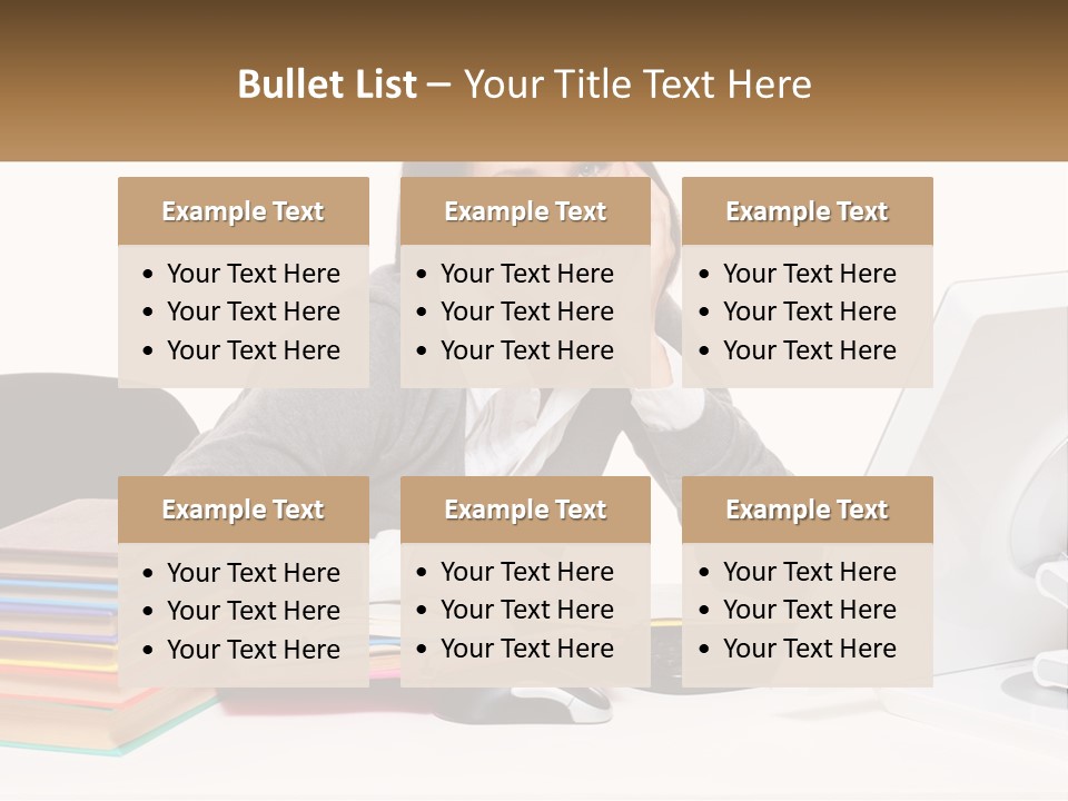 College Woman Assured PowerPoint Template