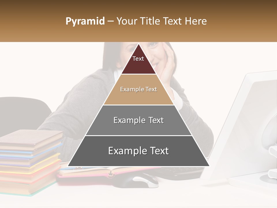 College Woman Assured PowerPoint Template