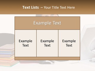 College Woman Assured PowerPoint Template