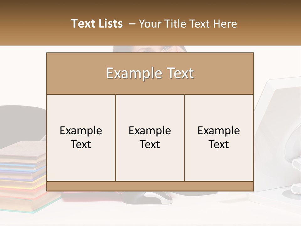 College Woman Assured PowerPoint Template