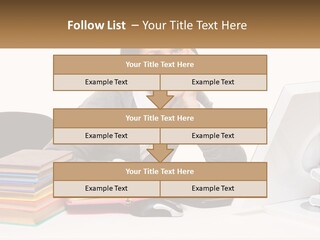 College Woman Assured PowerPoint Template